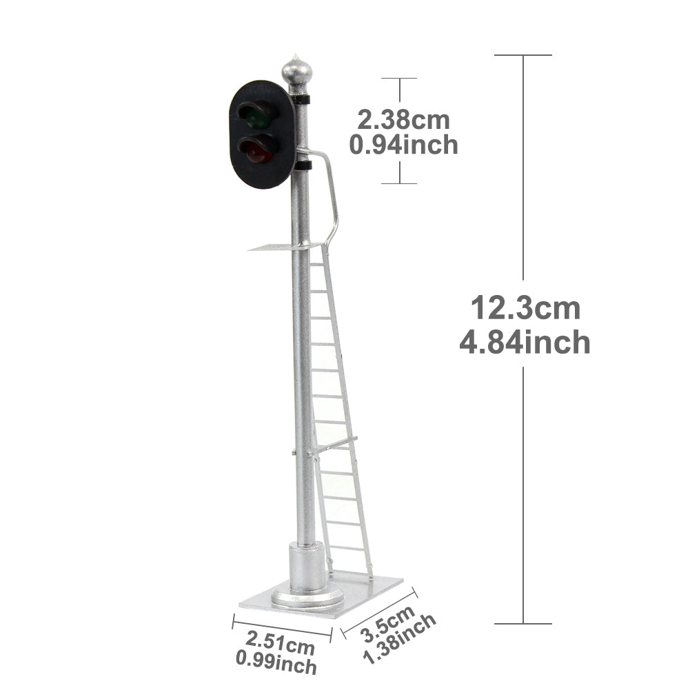 JTD433GR 2pcs O Scale 1:43 Model Railway Signals with Ladder