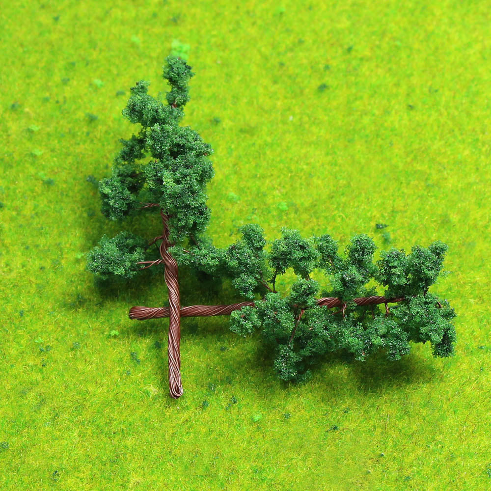 D5020 50pcs N Z Scale 1:150 Model Tower Trees Dark Green 5cm