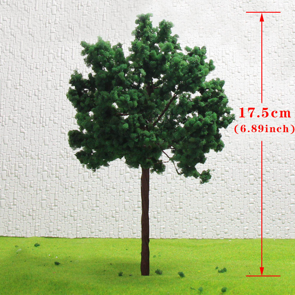 8 Pack G Scale 1:25 Model Train Trees – Deep Green 16cm Scenery For Garden Railways (O Gauge, Pre-built)