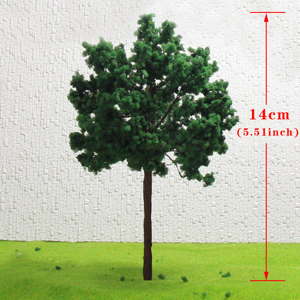 D14070 8pcs O Scale 1:50 Model Trees with Iron Wire 14cm