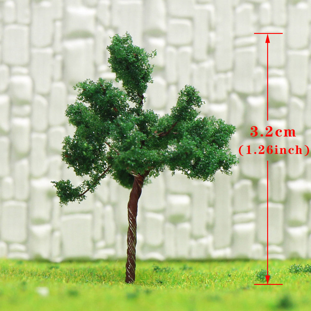 D3517 100pcs TT Scale 1:100 Model Trees with Iron Wire 35mm