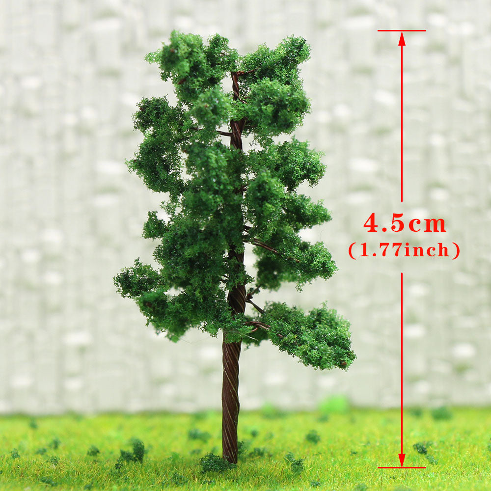 D5020 50pcs N Z Scale 1:150 Model Tower Trees Dark Green 5cm