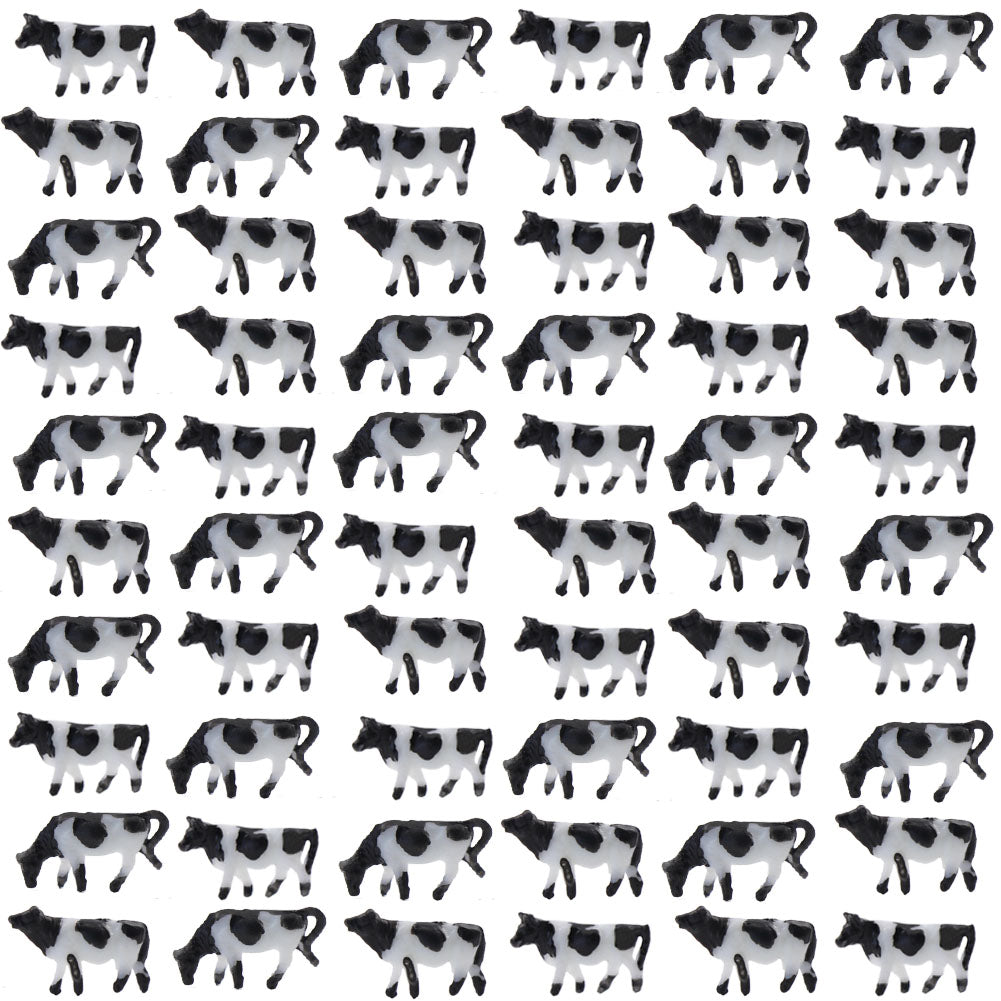AN15001 60pcs N Scale 1:150 Well Painted Farm Animals Cows