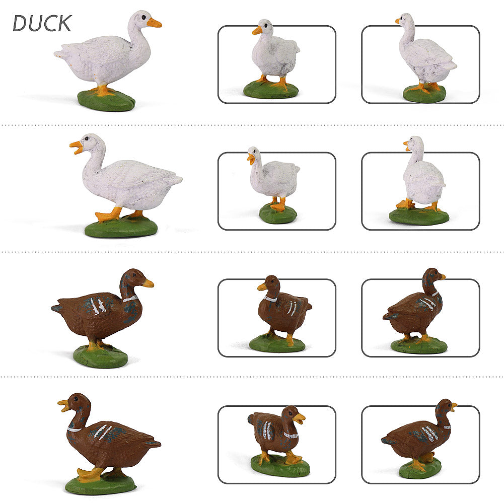 AN4305 14pcs O Scale 1:43 Scale Model Duck Goose Farm Animals