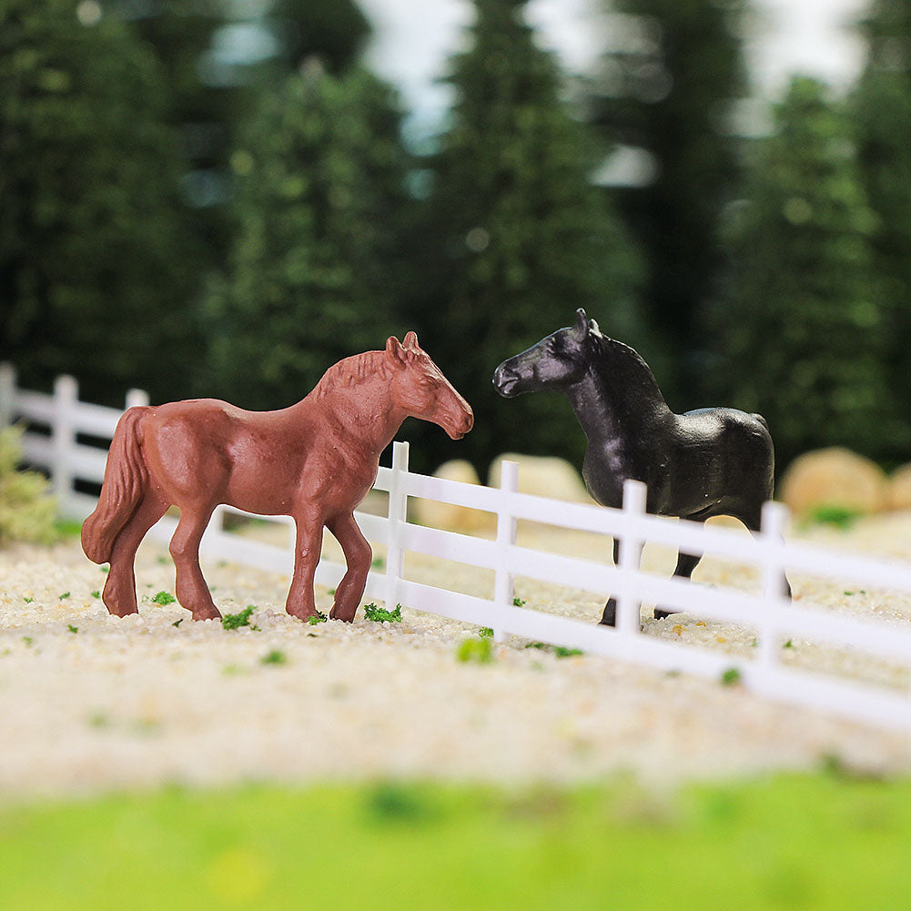 AN8701 40pcs HO Scale 1:87 Model Horses Painted Farm Animals