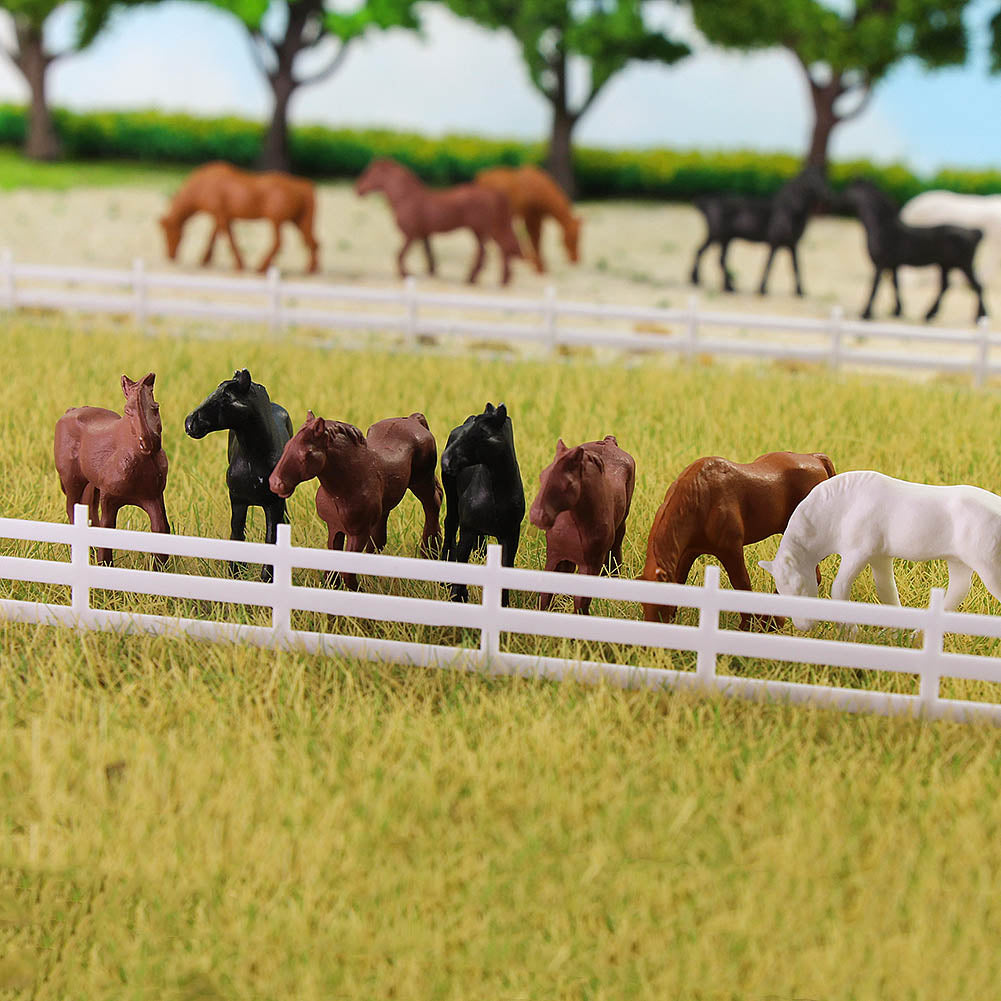 AN8701 40pcs HO Scale 1:87 Model Horses Painted Farm Animals