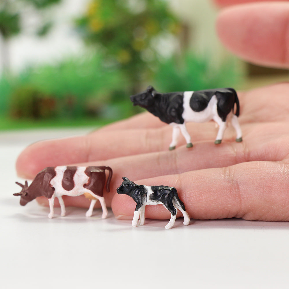 AN8707 36pcs HO Scale 1:87 Well Painted Cows Horses Farm Animals