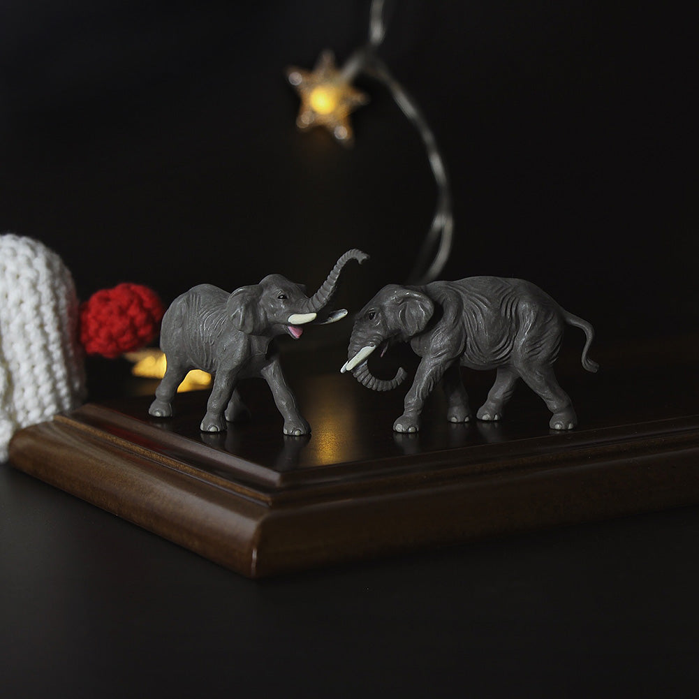 AN8708 10pcs HO Scale 1:87 Painted Elephant Animals