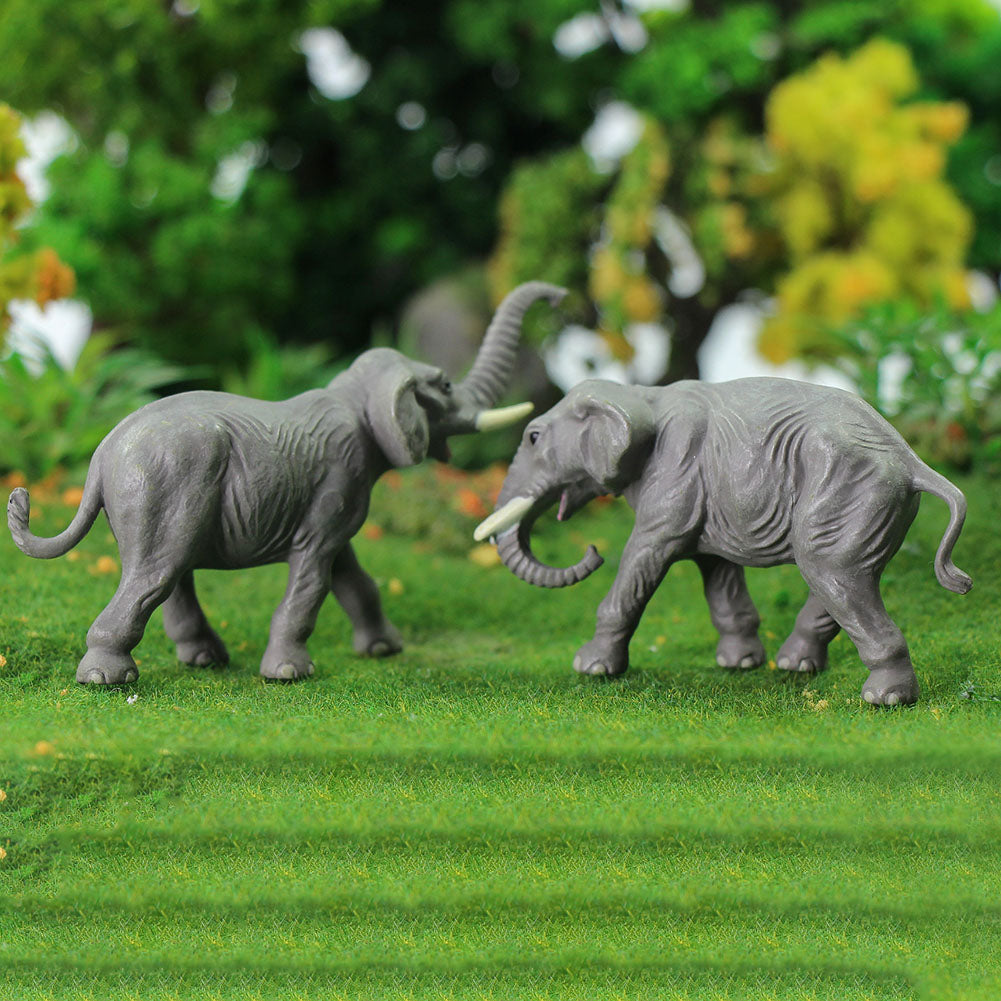 AN8708 10pcs HO Scale 1:87 Painted Elephant Animals