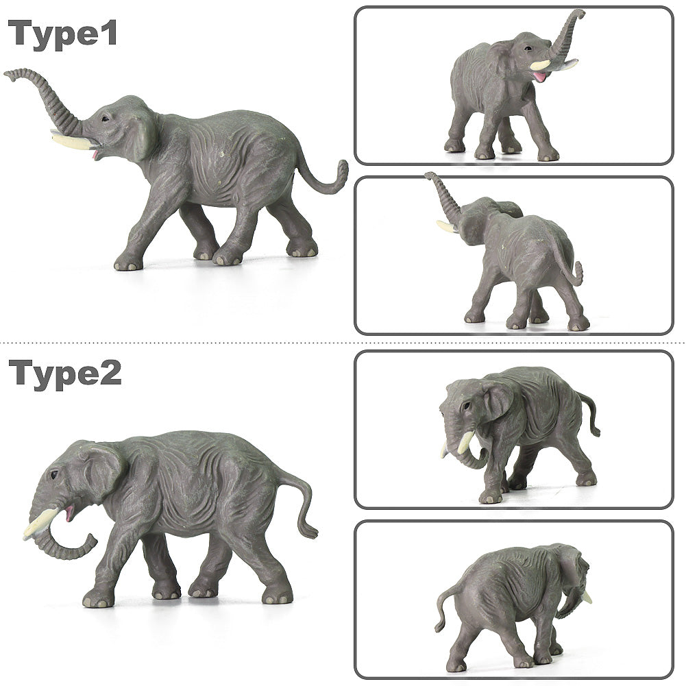 AN8708 10pcs HO Scale 1:87 Painted Elephant Animals