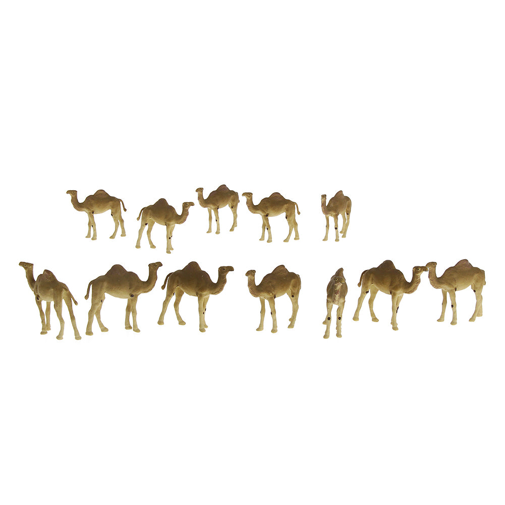 AN8709 12pcs HO Scale 1:87 Painted Single-hump Camel