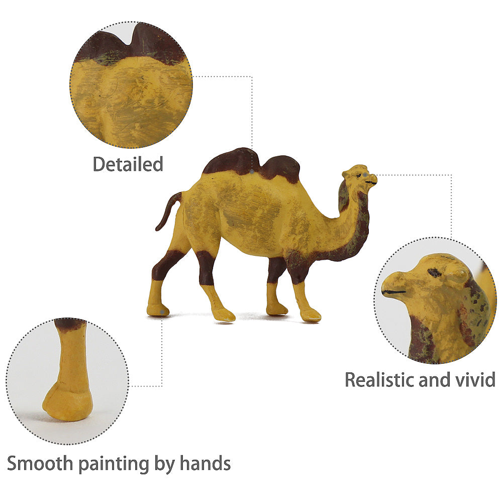 AN8710 12pcs HO Scale 1:87 Painted Two-humps Camel Wild Animal