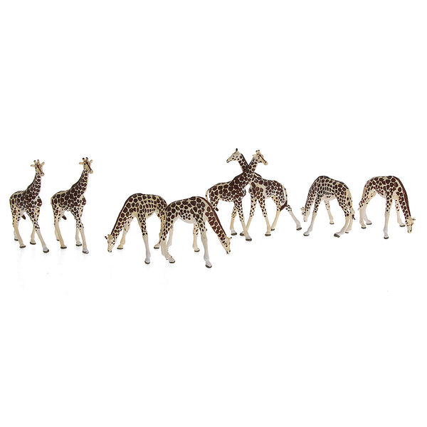 AN8712 8pcs HO Scale 1:87 Giraffe Painted Wild Animals PVC - Foto 11