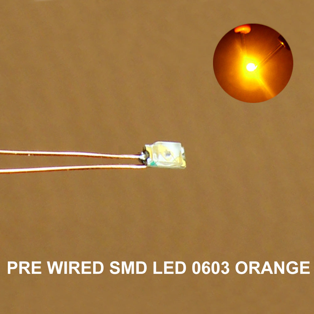 C0603 20pcs Pre-wired Micro 0.1mm Copper Wired SMD LED 0603