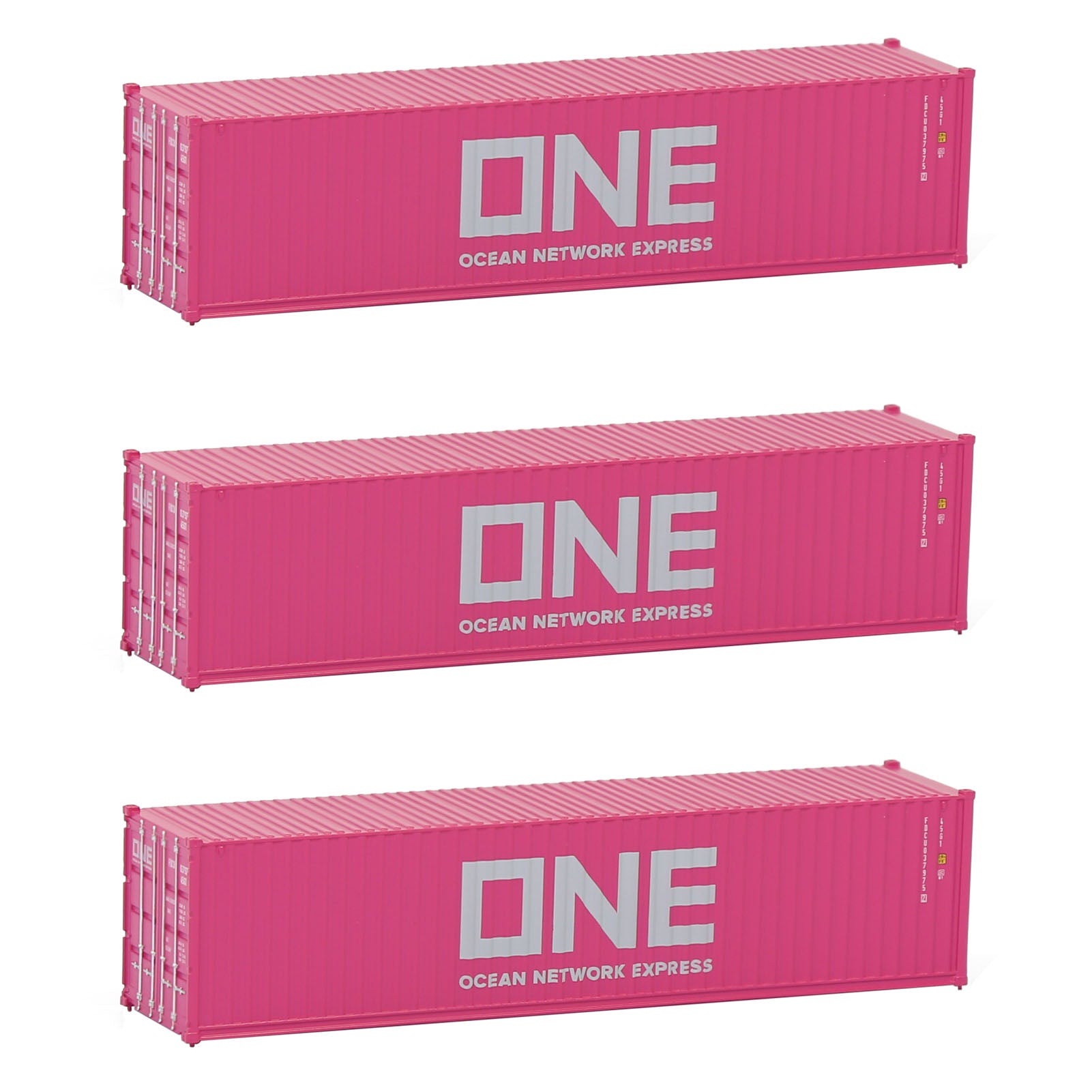 C15008 3pcs N Scale 1:160 40ft Shipping Container