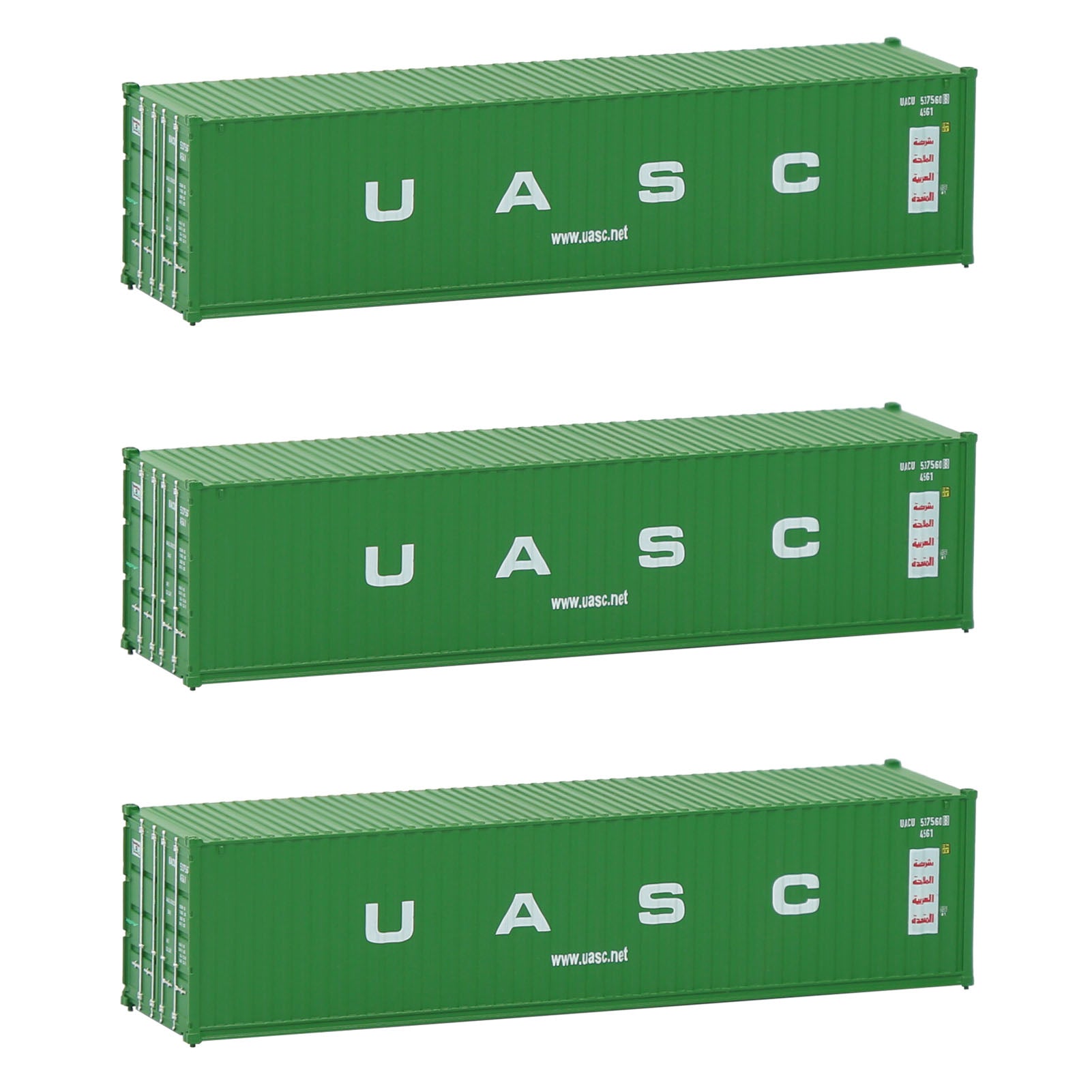 C15008 3pcs N Scale 1:160 40ft Shipping Container