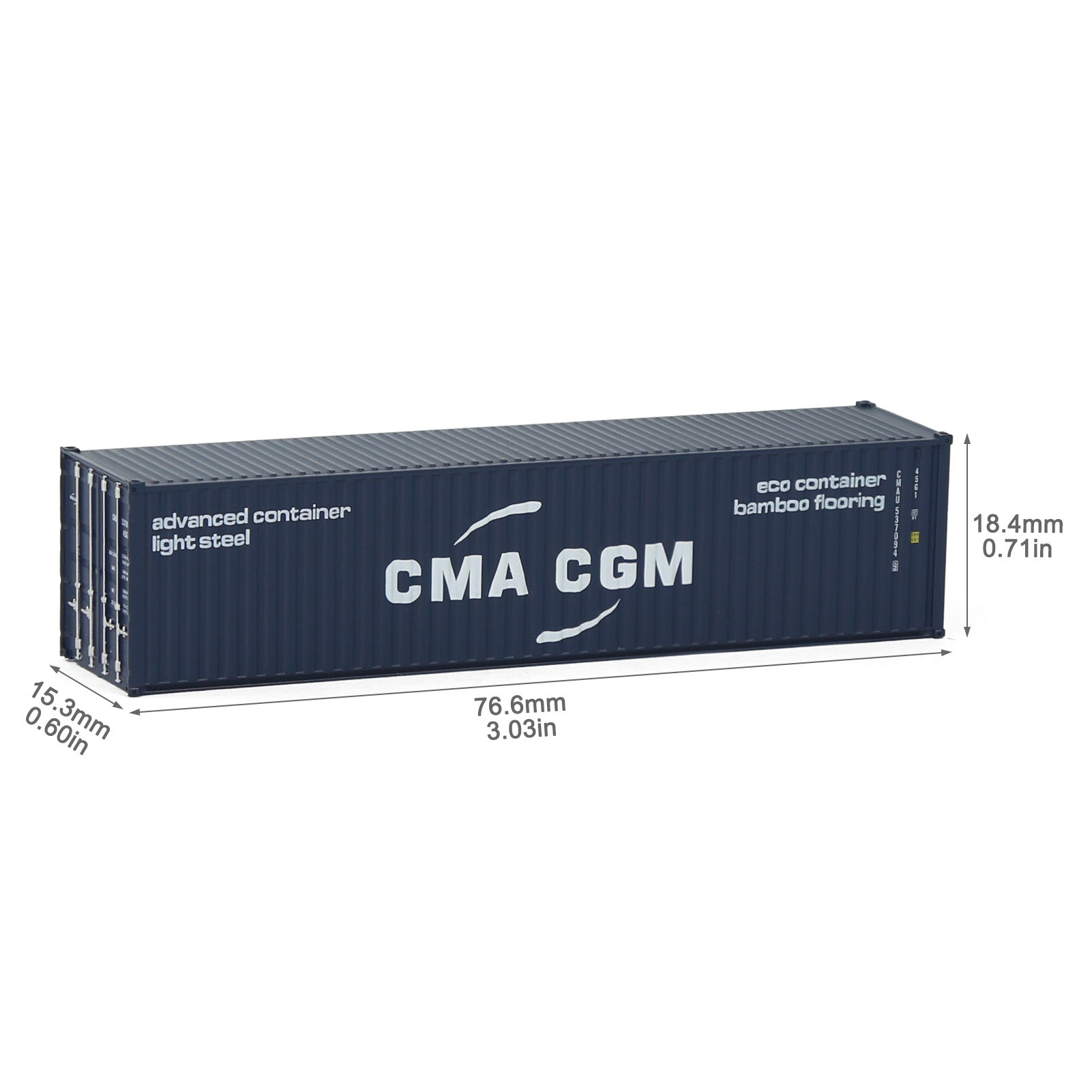 C15008 3pcs N Scale 1:160 40ft Shipping Container