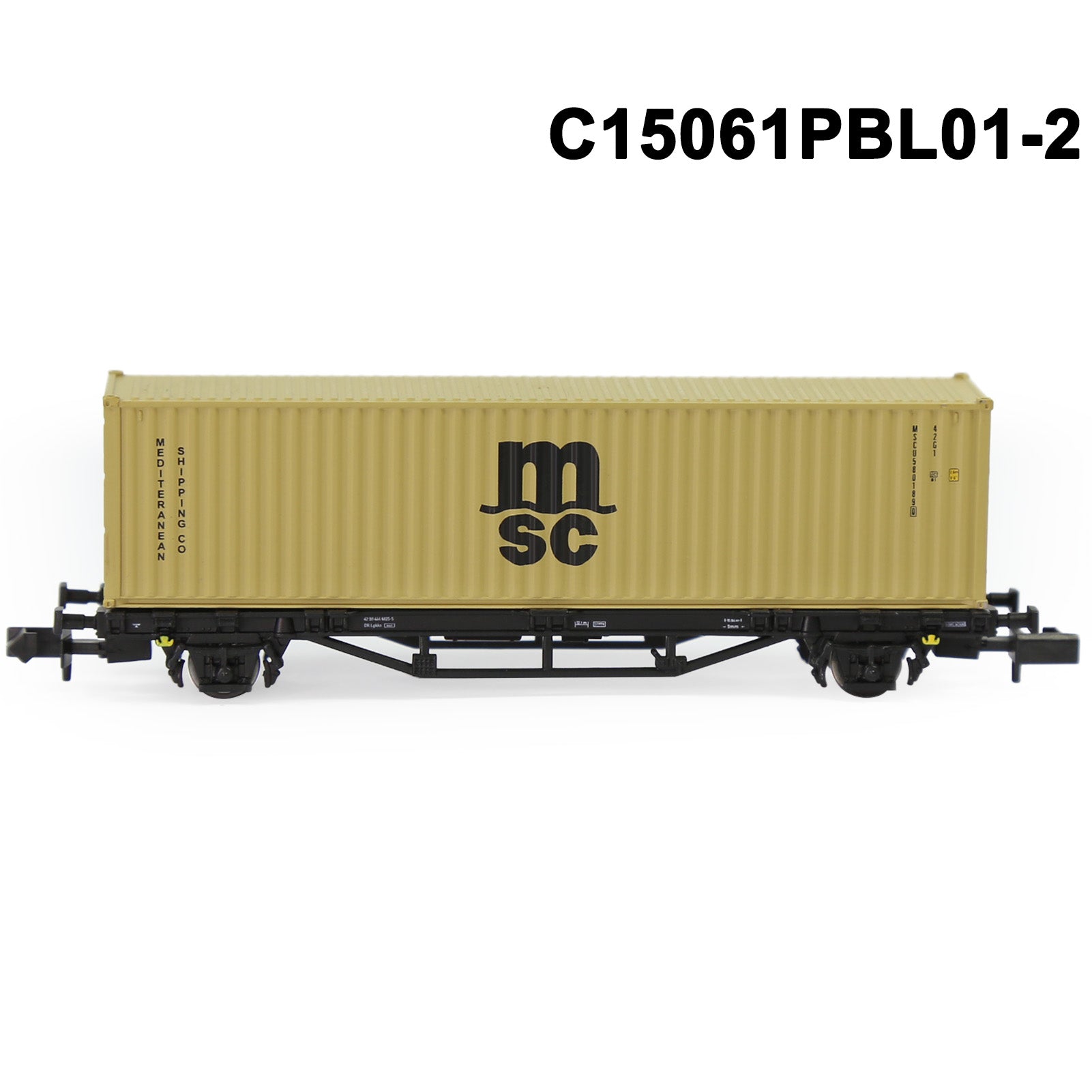 C15061M One Set N Scale 1:150 Flat Car with 20ft 40ft Containers