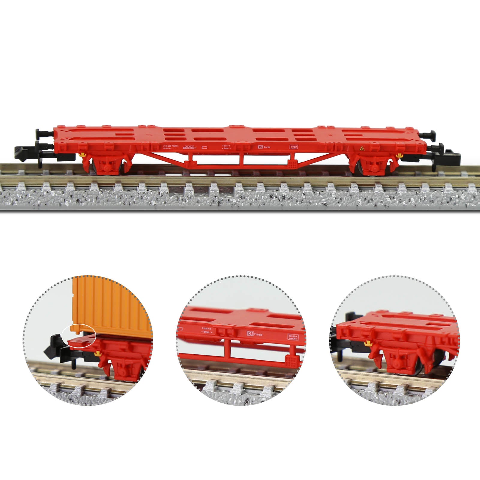 C15061 1pc N Scale 1:150 Model Train Flat Car Wagon Freight Car