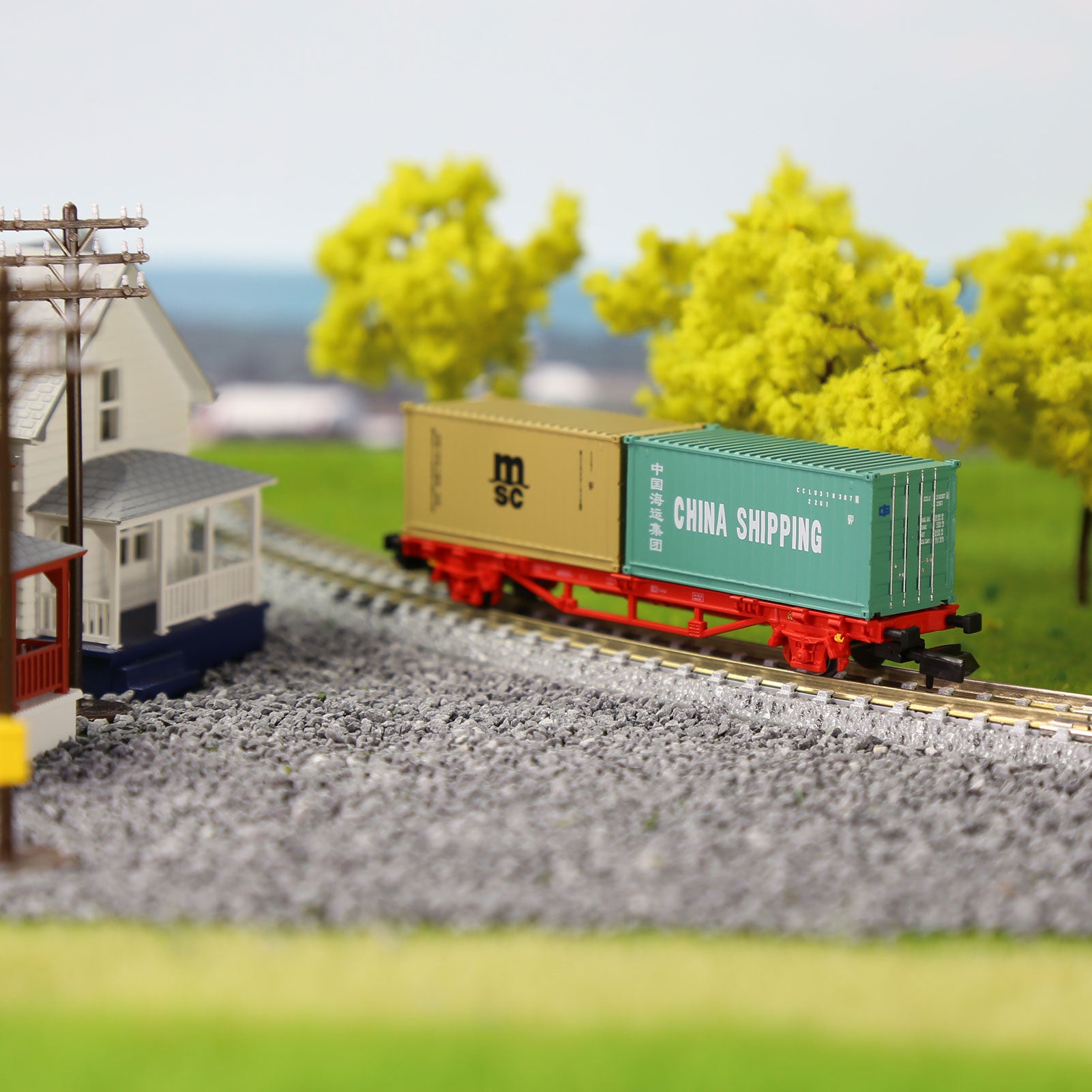 C15061 1pc N Scale 1:150 Model Train Flat Car Wagon Freight Car
