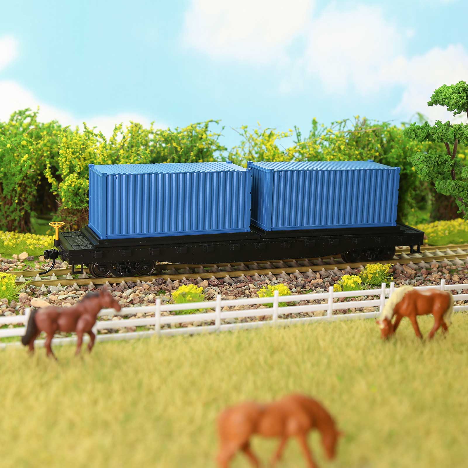 C8720 8pcs HO Scale 1:87 20ft Model Shipping Container