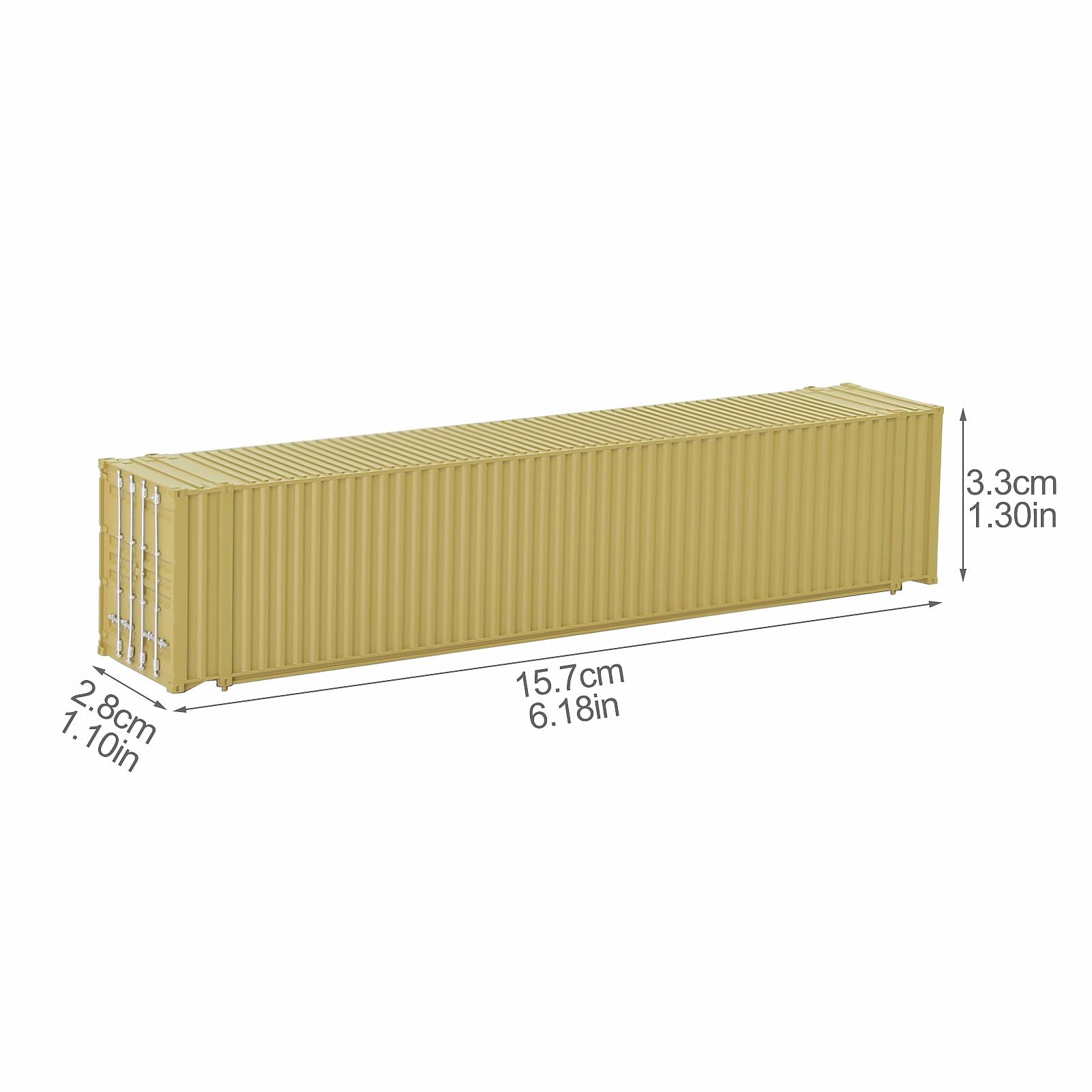 C8745 9pcs HO Scale 1:87 45ft Pure Color Shipping Containers