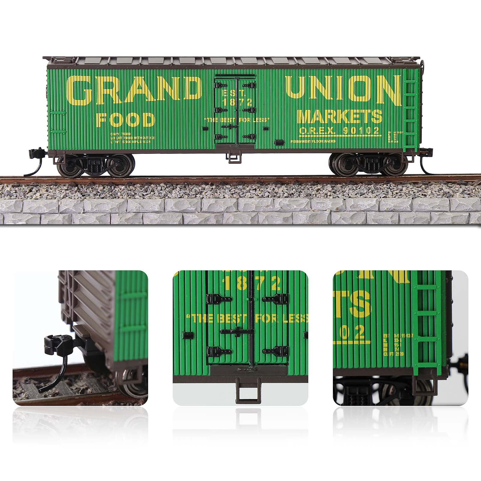 C8747 1pc HO Scale 1:87 Wood Side Reefer 40ft Model Boxcar