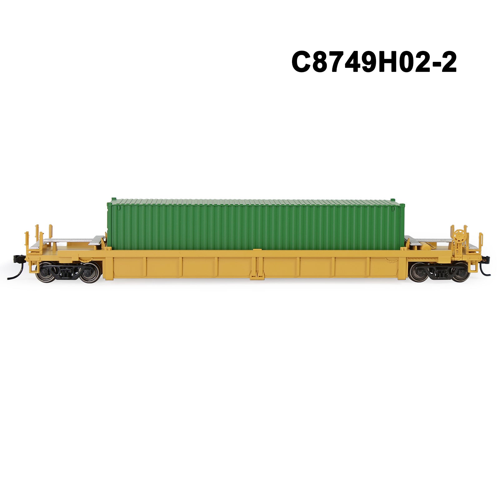 C8749M One Set HO Scale 1:87 40ft Well Car with 40ft or 20ft Container