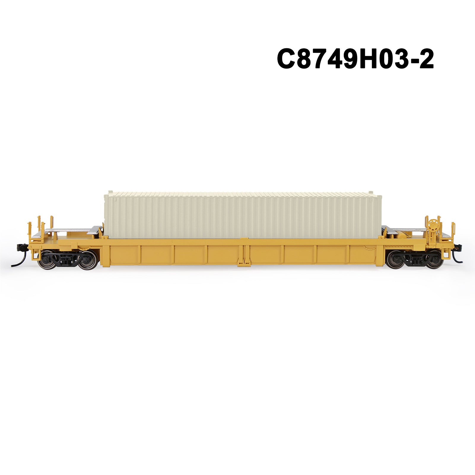 C8749M One Set HO Scale 1:87 40ft Well Car with 40ft or 20ft Container