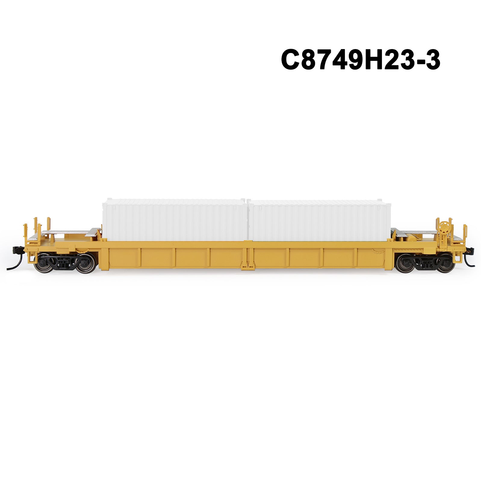 C8749M One Set HO Scale 1:87 40ft Well Car with 40ft or 20ft Container