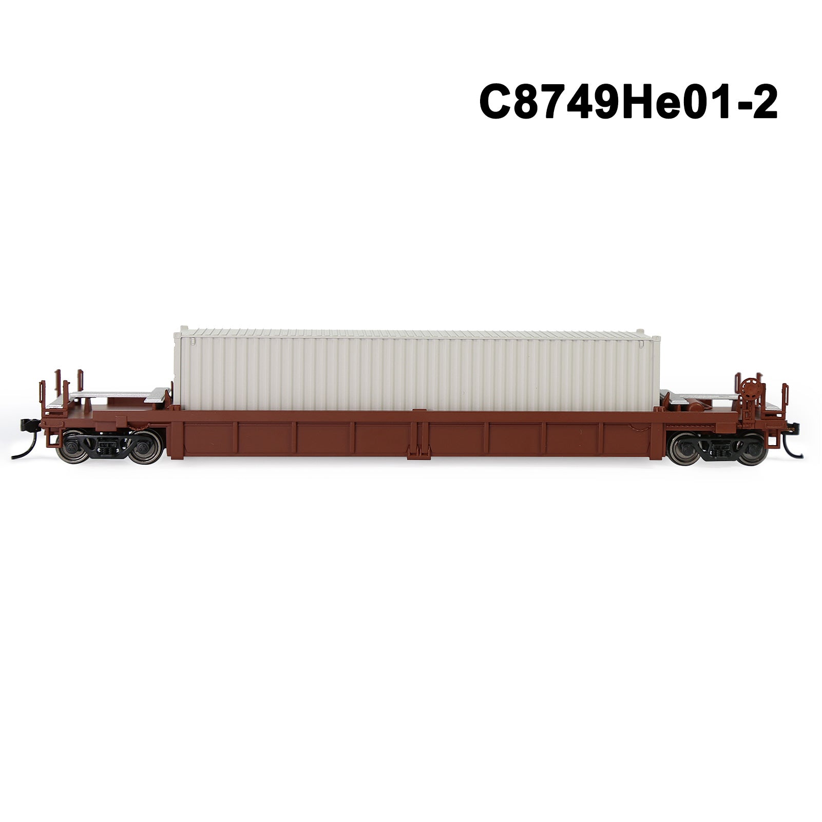 C8749M One Set HO Scale 1:87 40ft Well Car with 40ft or 20ft Container