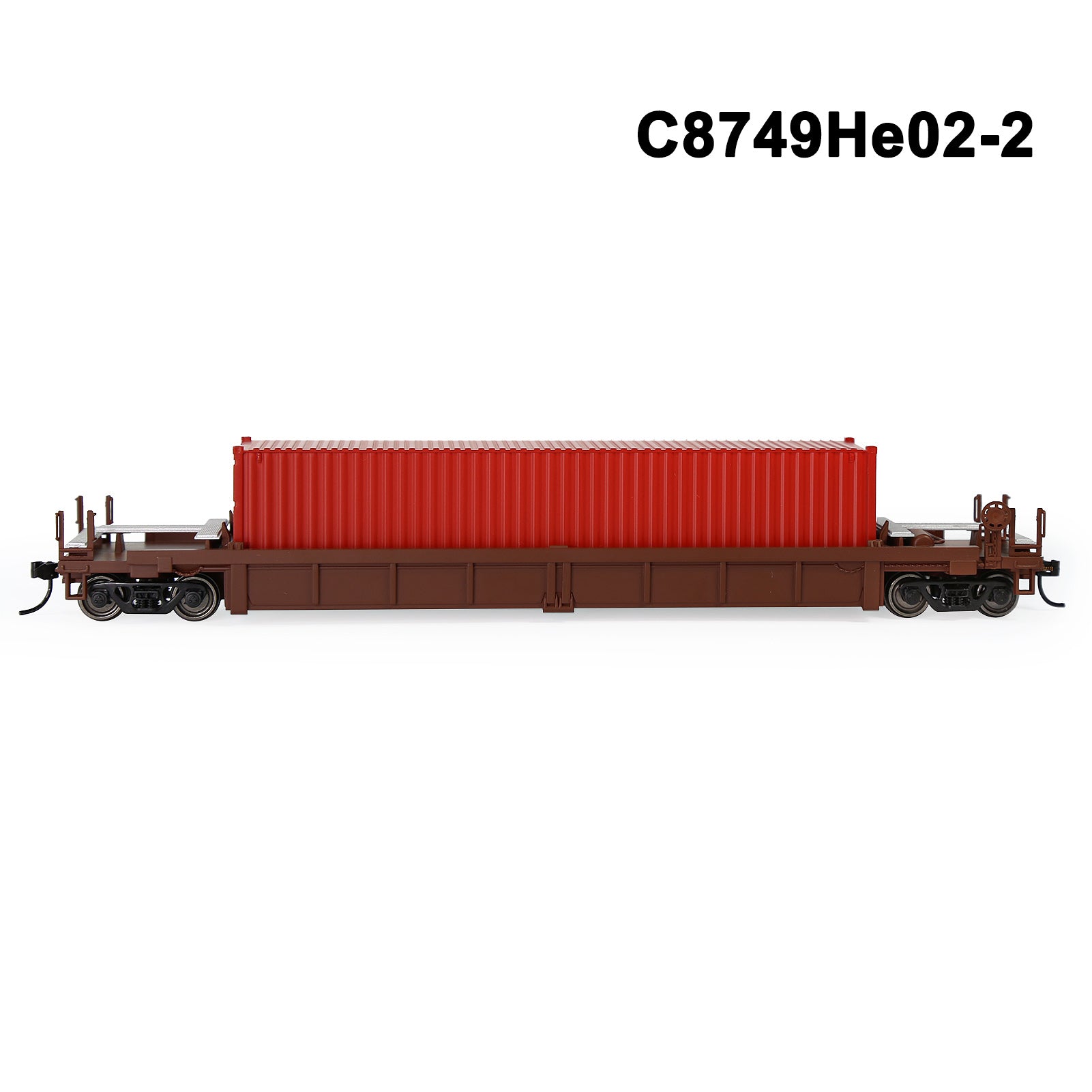 C8749M One Set HO Scale 1:87 40ft Well Car with 40ft or 20ft Container