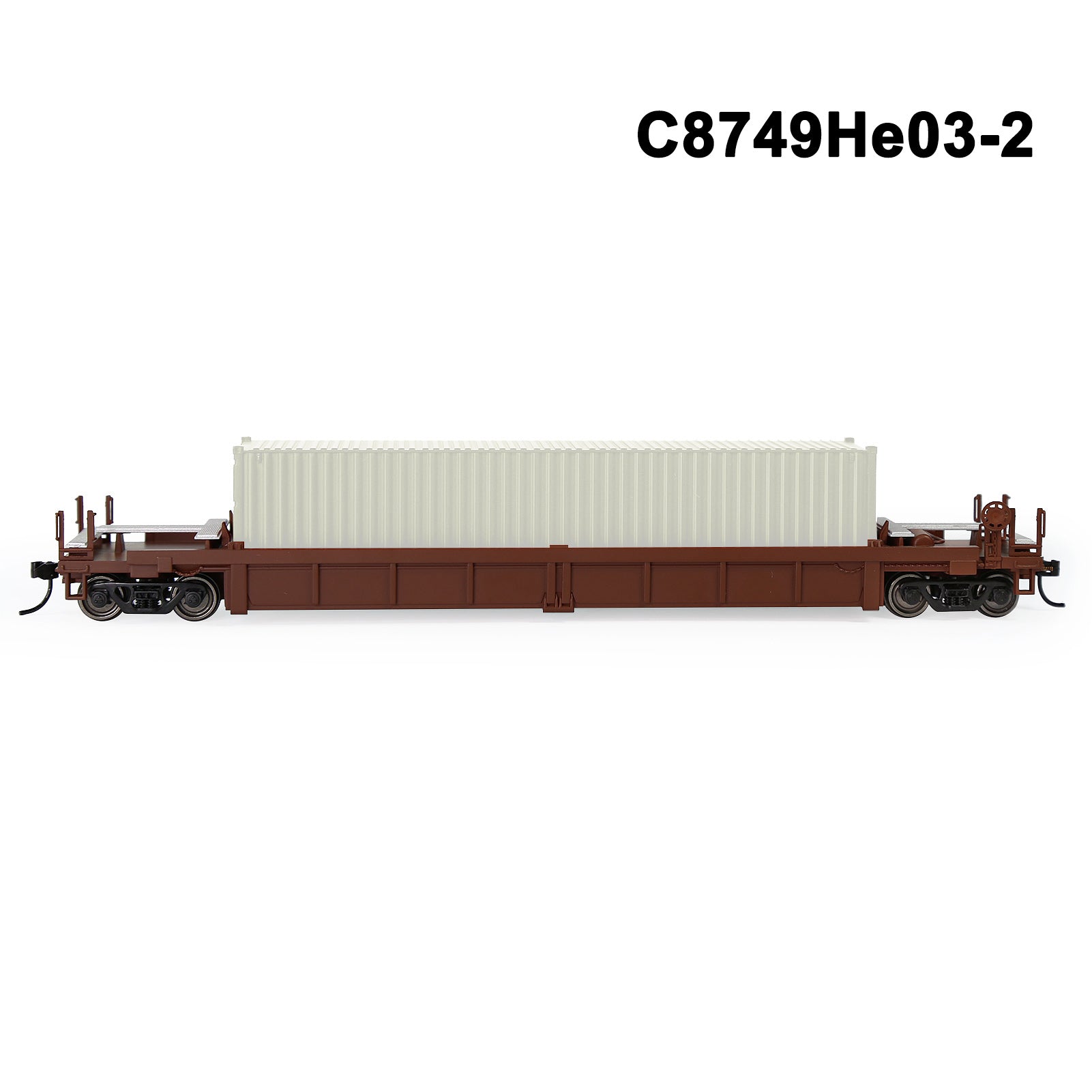 C8749M One Set HO Scale 1:87 40ft Well Car with 40ft or 20ft Container