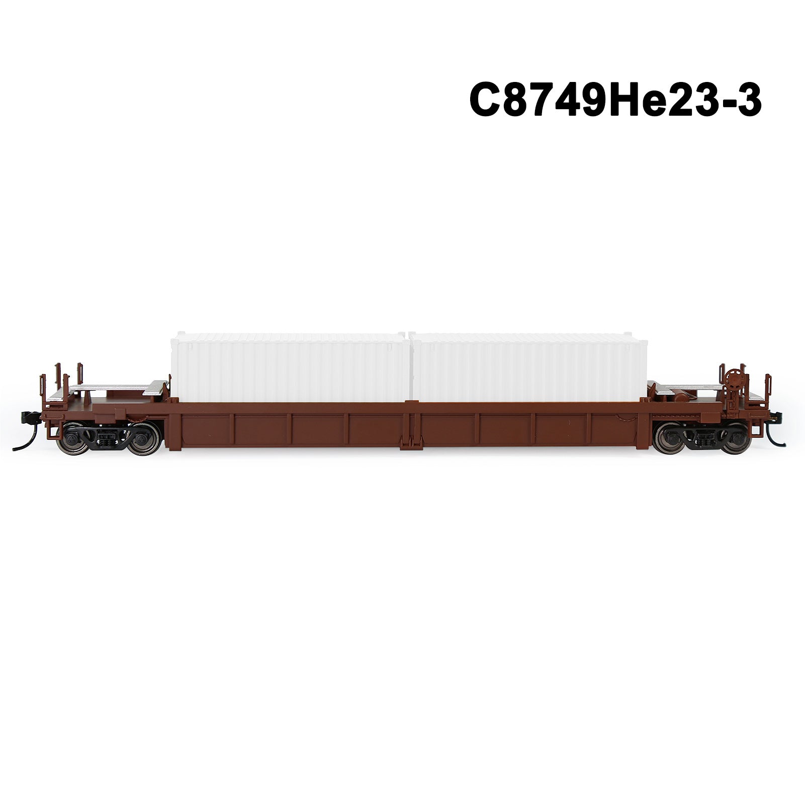 C8749M One Set HO Scale 1:87 40ft Well Car with 40ft or 20ft Container