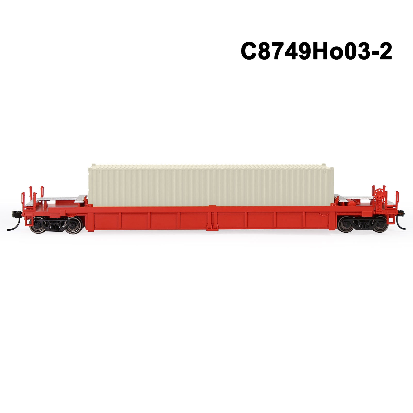 C8749M One Set HO Scale 1:87 40ft Well Car with 40ft or 20ft Container