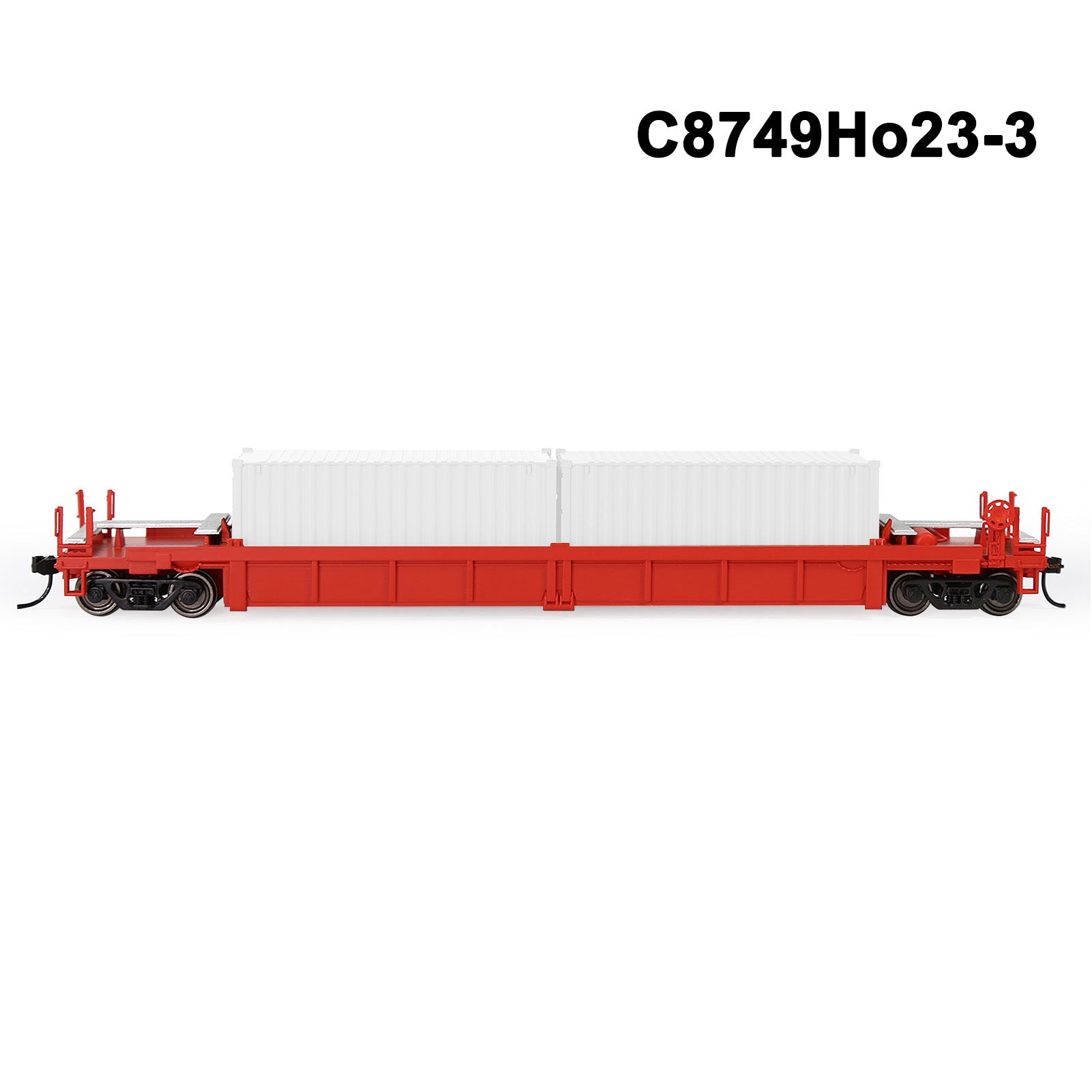 C8749M One Set HO Scale 1:87 40ft Well Car with 40ft or 20ft Container