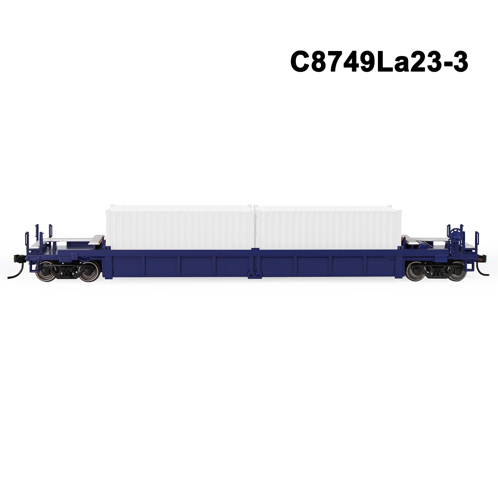 C8749M One Set HO Scale 1:87 40ft Well Car with 40ft or 20ft Container