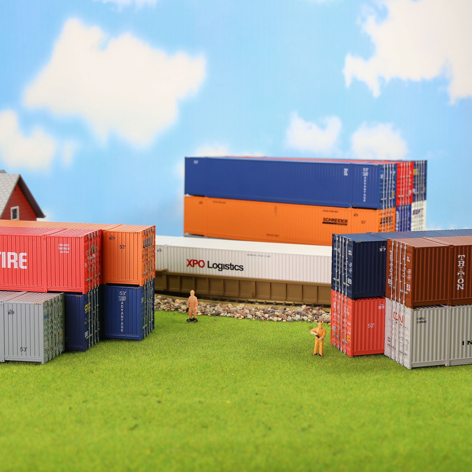 C8753 1pc HO Scale 1:87 53ft Shipping Container Cargo Box