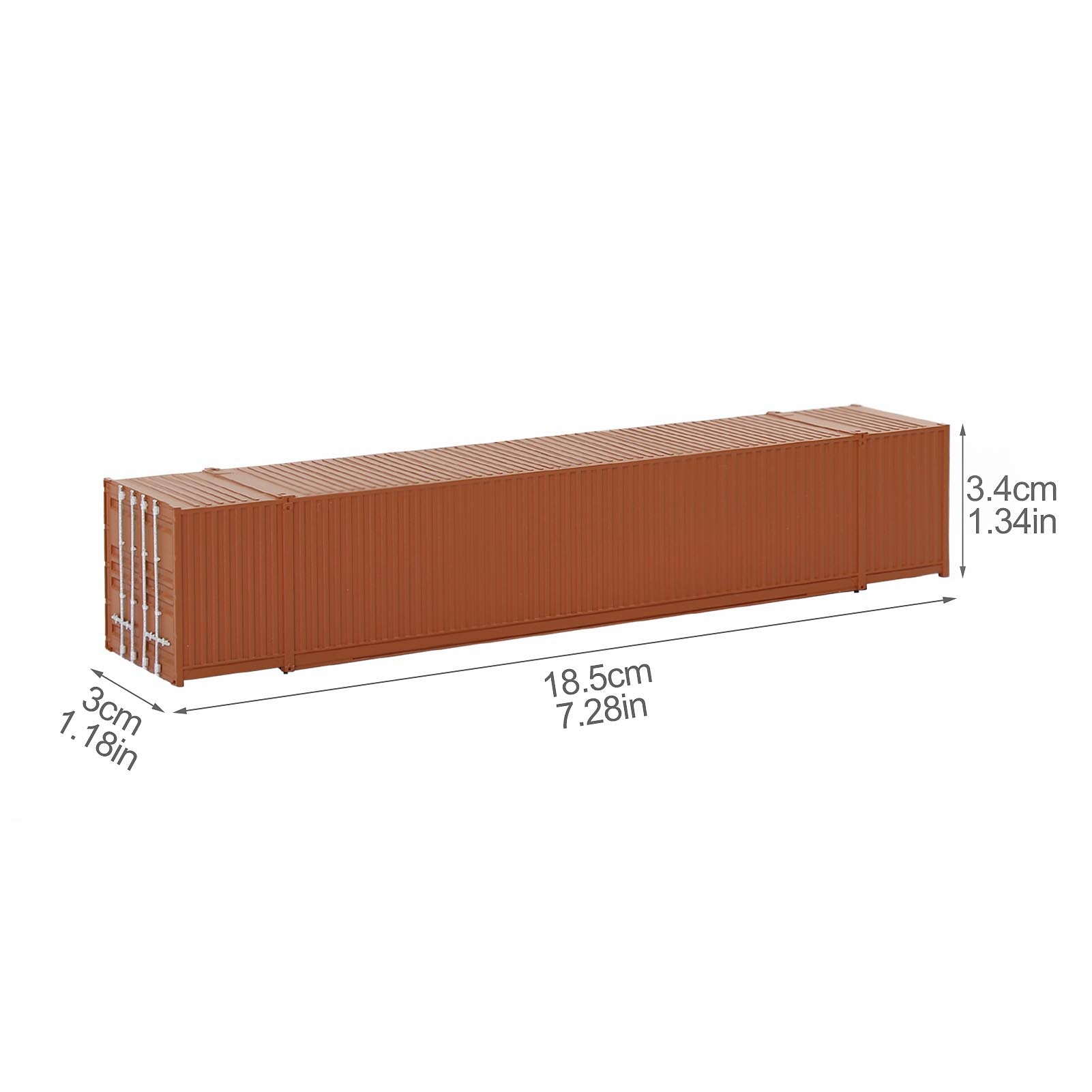 C8753 9pcs HO Scale 1:87 53ft Pure Color Shipping Container