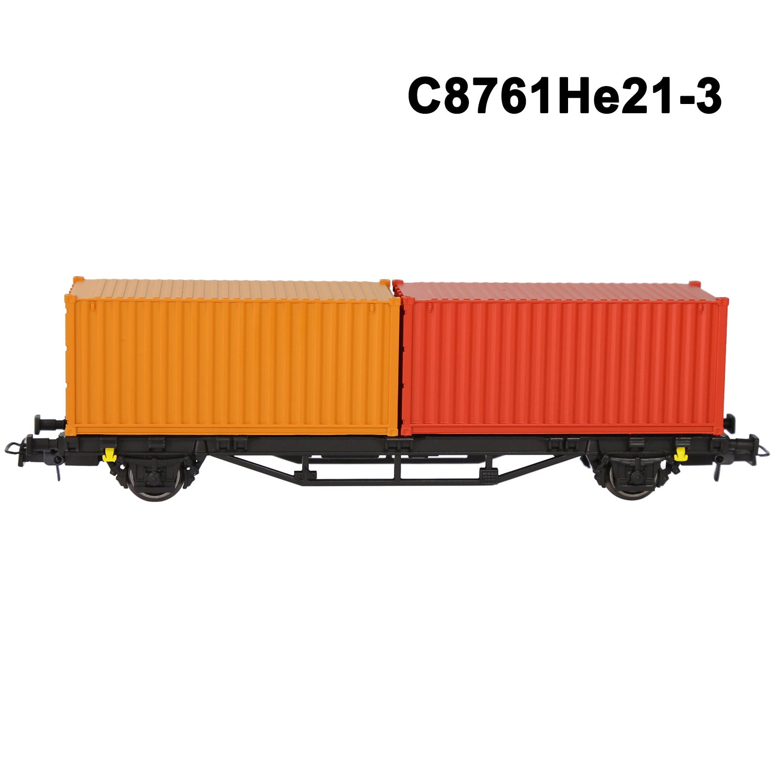 C8761M One set HO Scale 1:87 Model Flat Wagon with Containers