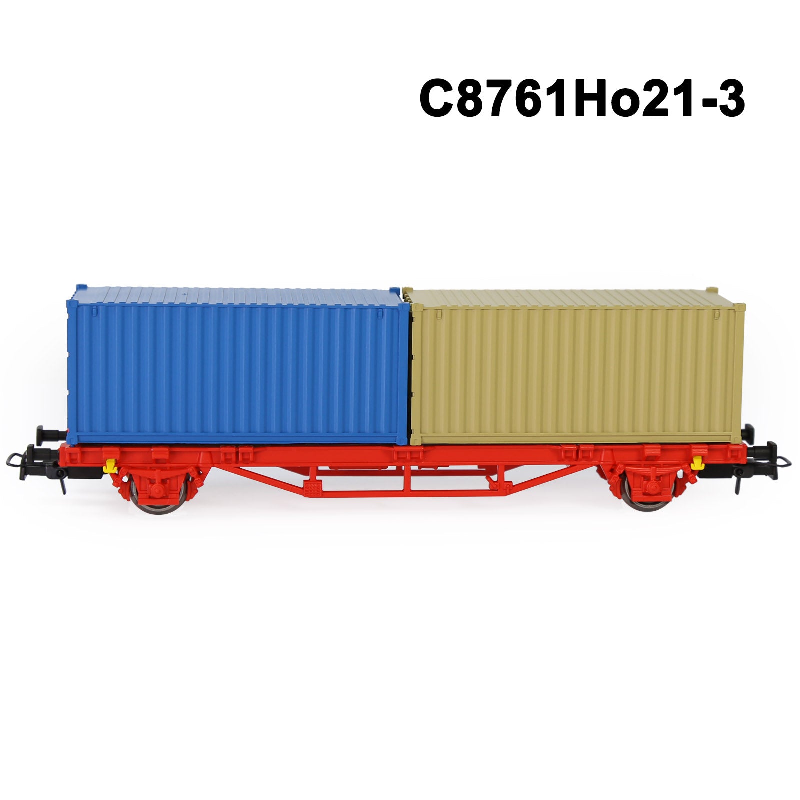 C8761M One set HO Scale 1:87 Model Flat Wagon with Containers