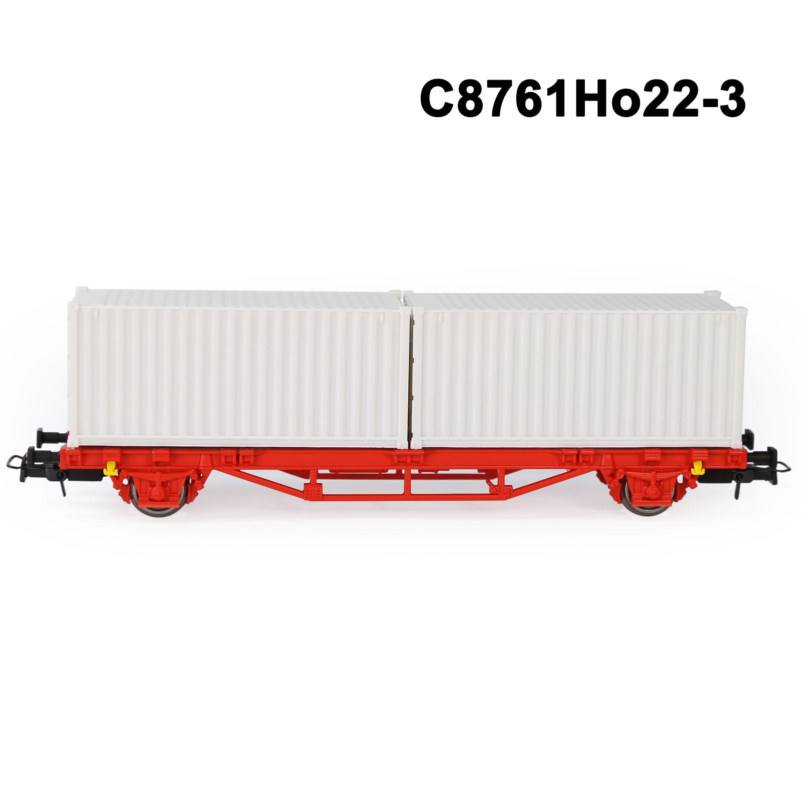 C8761M One set HO Scale 1:87 Model Flat Wagon with Containers