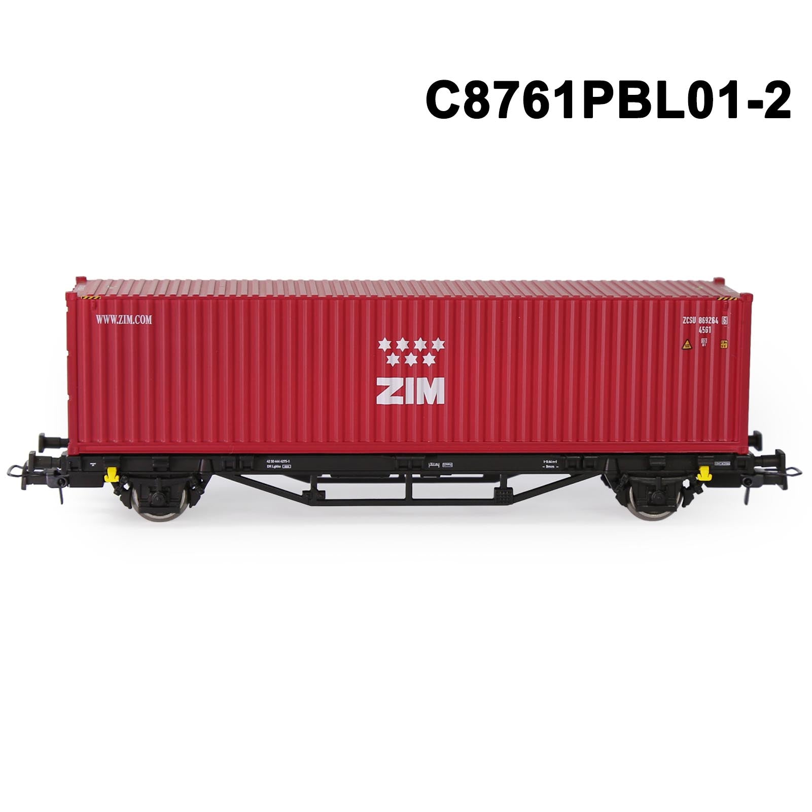 C8761M One set HO Scale 1:87 Model Flat Wagon with Containers