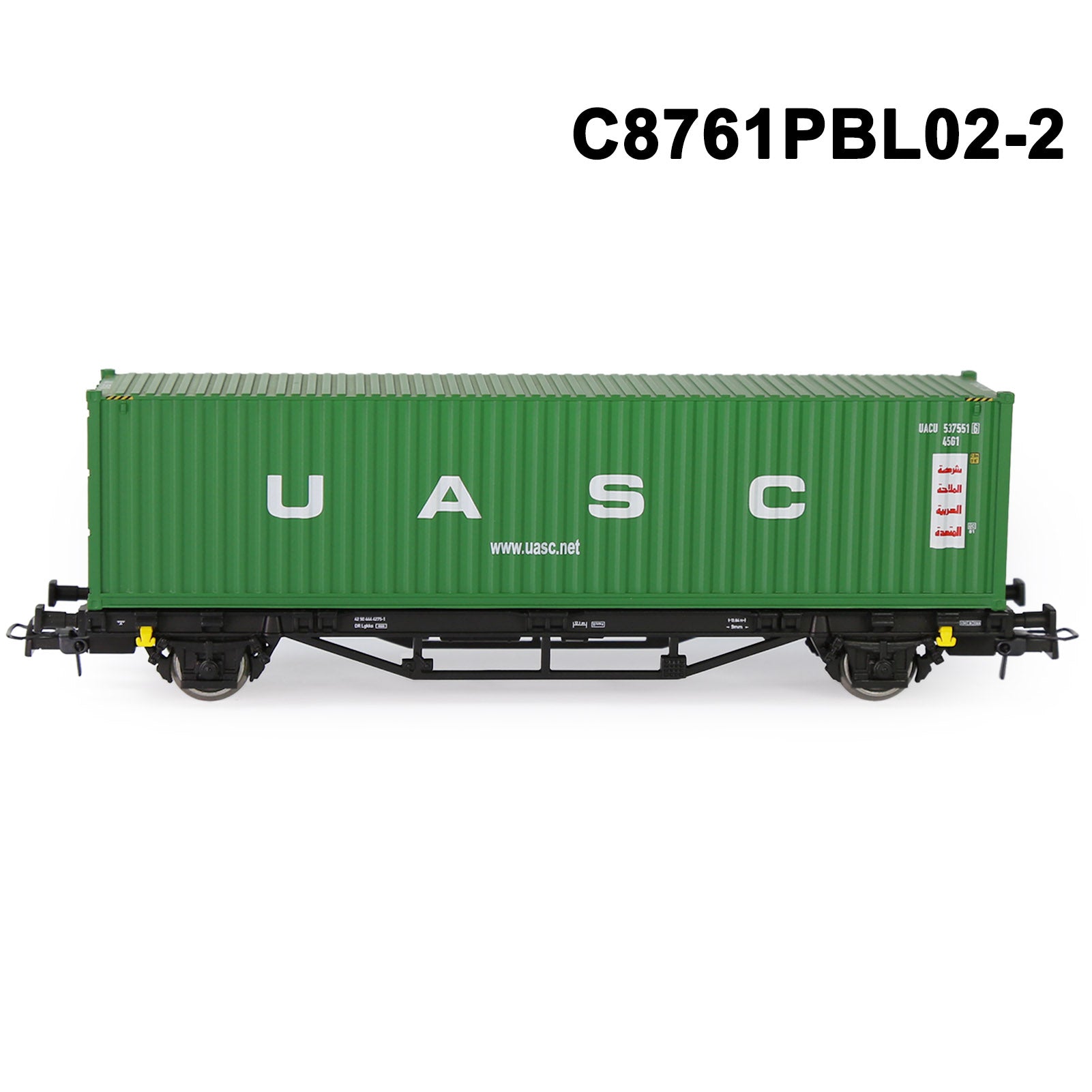 C8761M One set HO Scale 1:87 Model Flat Wagon with Containers