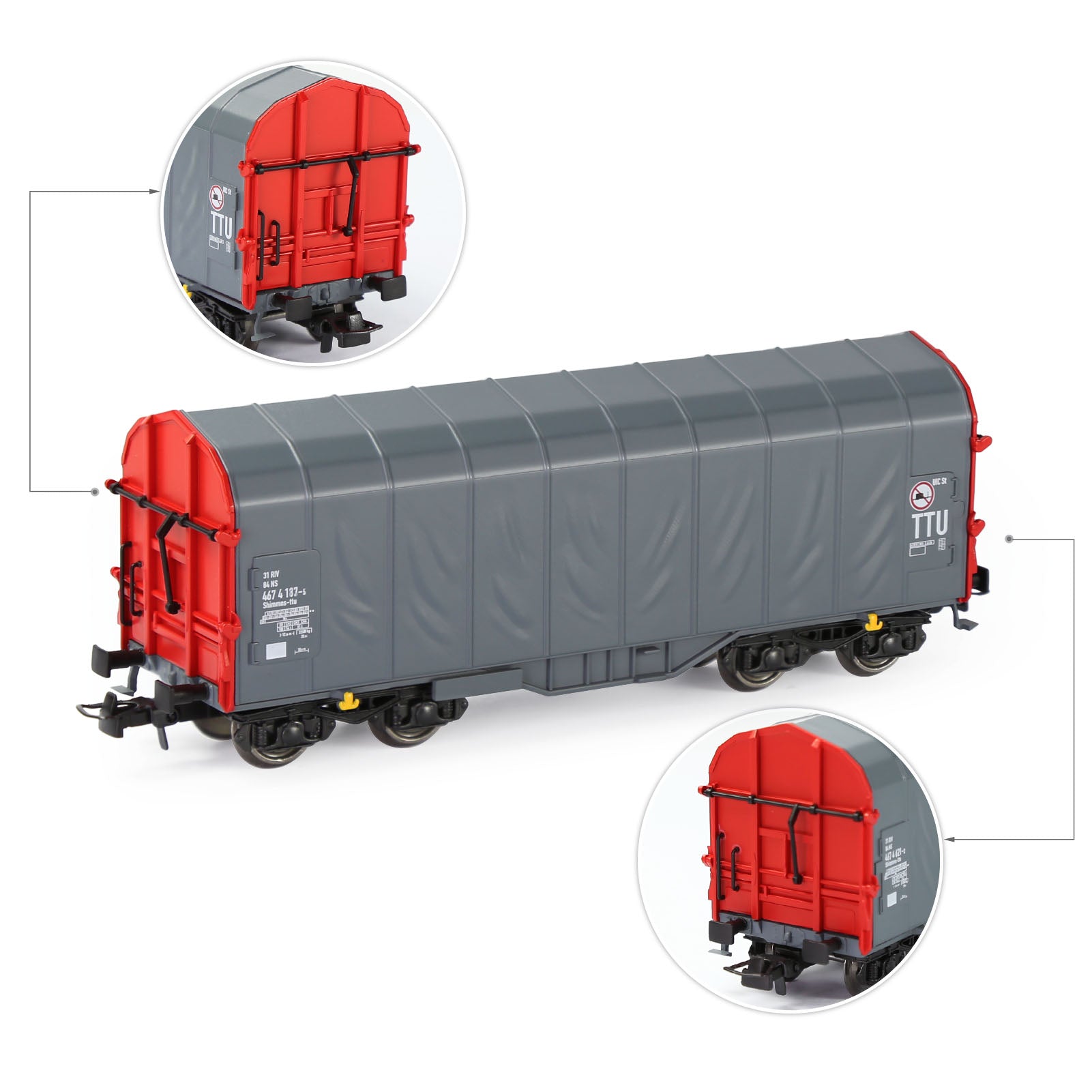 C8762 1pc HO Scale 1:87 Model Covered Wagon
