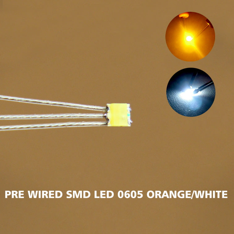 DT0605 20pcs Pre-wired Litz Wired Leads Bi-color SMD LED