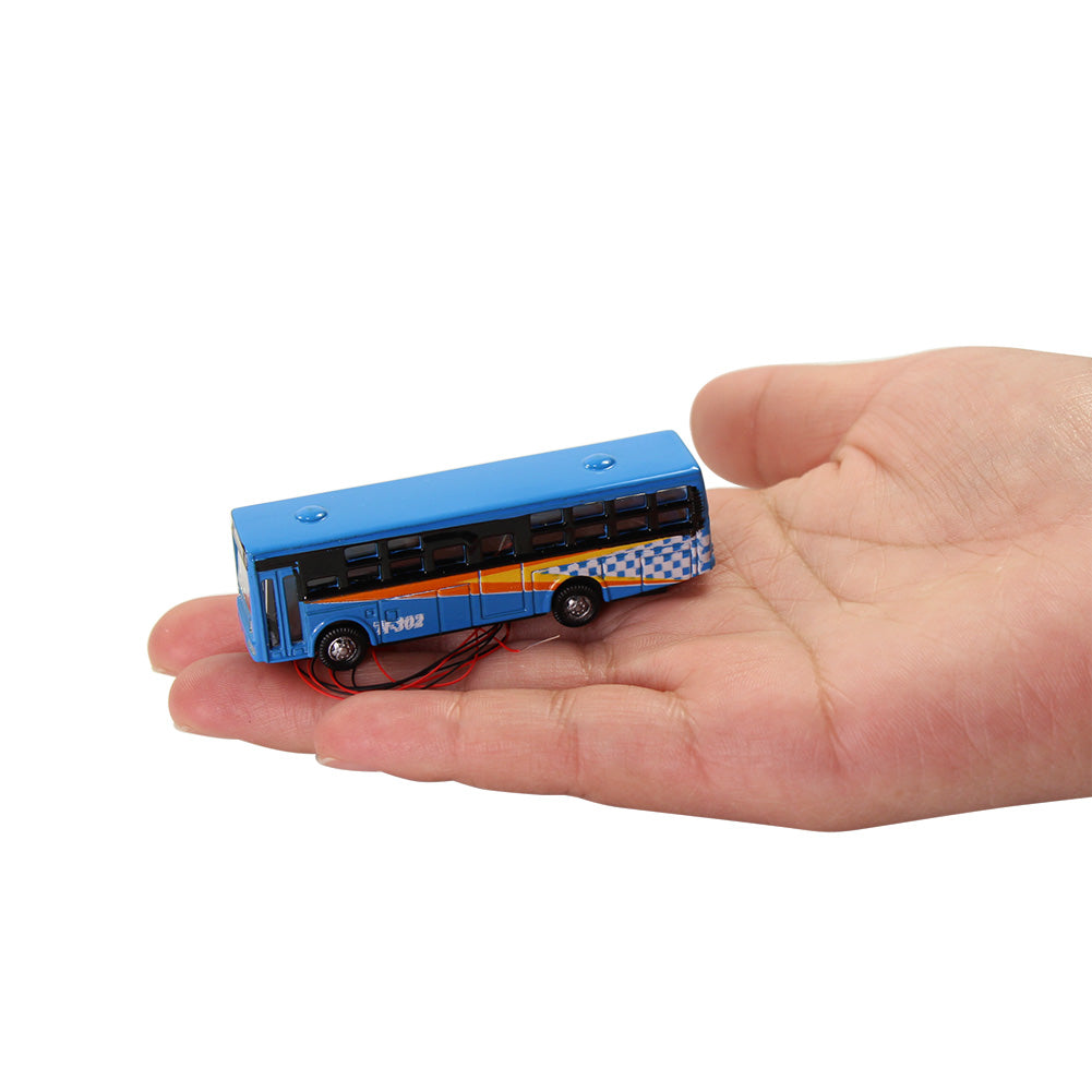 EBS15002 4pcs N scale 1:150 Model Buses Lighted Diecast Alloy