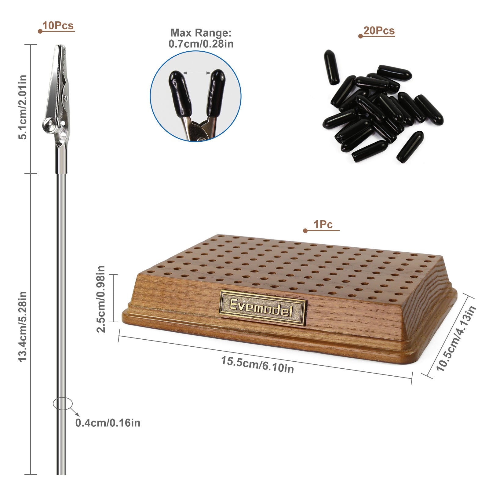 新品未使用 a_stand_www asimocrafts ロング真鍮セット GJJC17AB Metal Alligator Clip Stick Set with Wooden Base Painting Airb