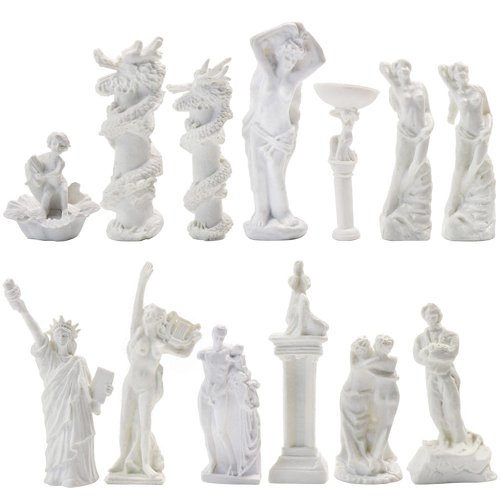 GY04087 13pcs HO Scale 1:87 Statue Sculpture Fountain
