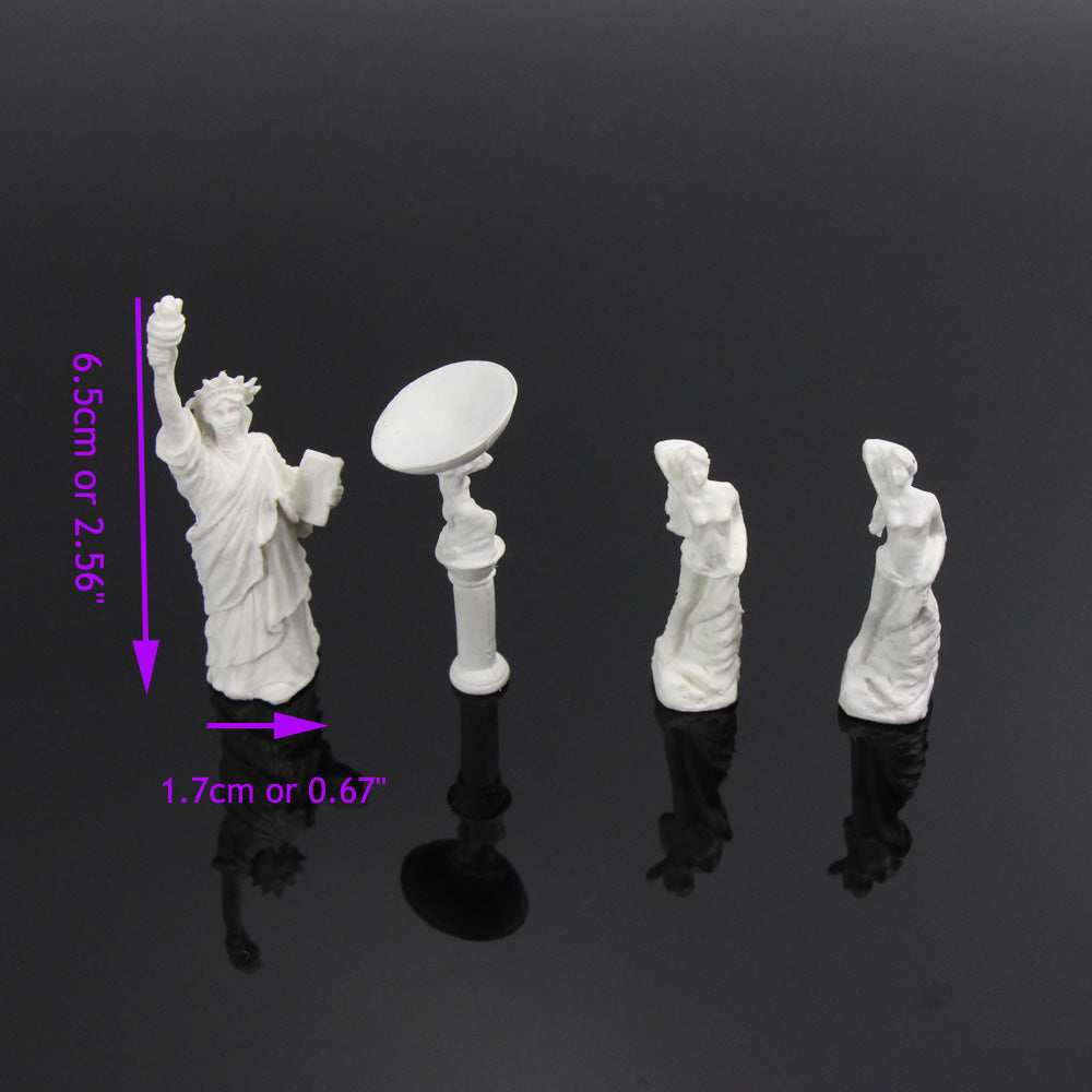 GY04087 13pcs HO Scale 1:87 Statue Sculpture Fountain